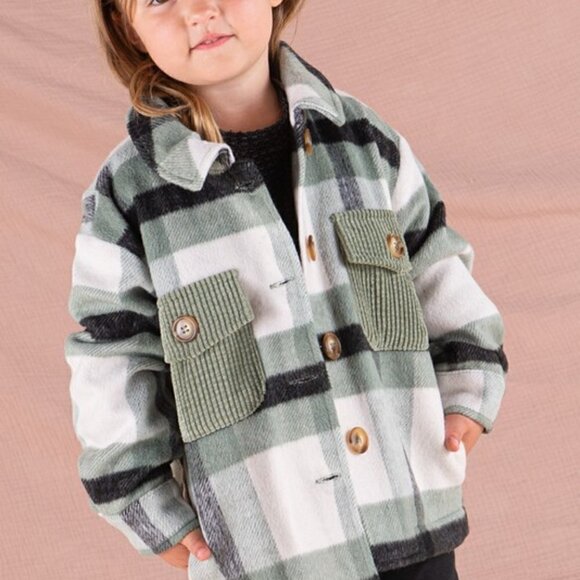 Unisex Plaid Shacket Jacket - Picture 1 of 3
